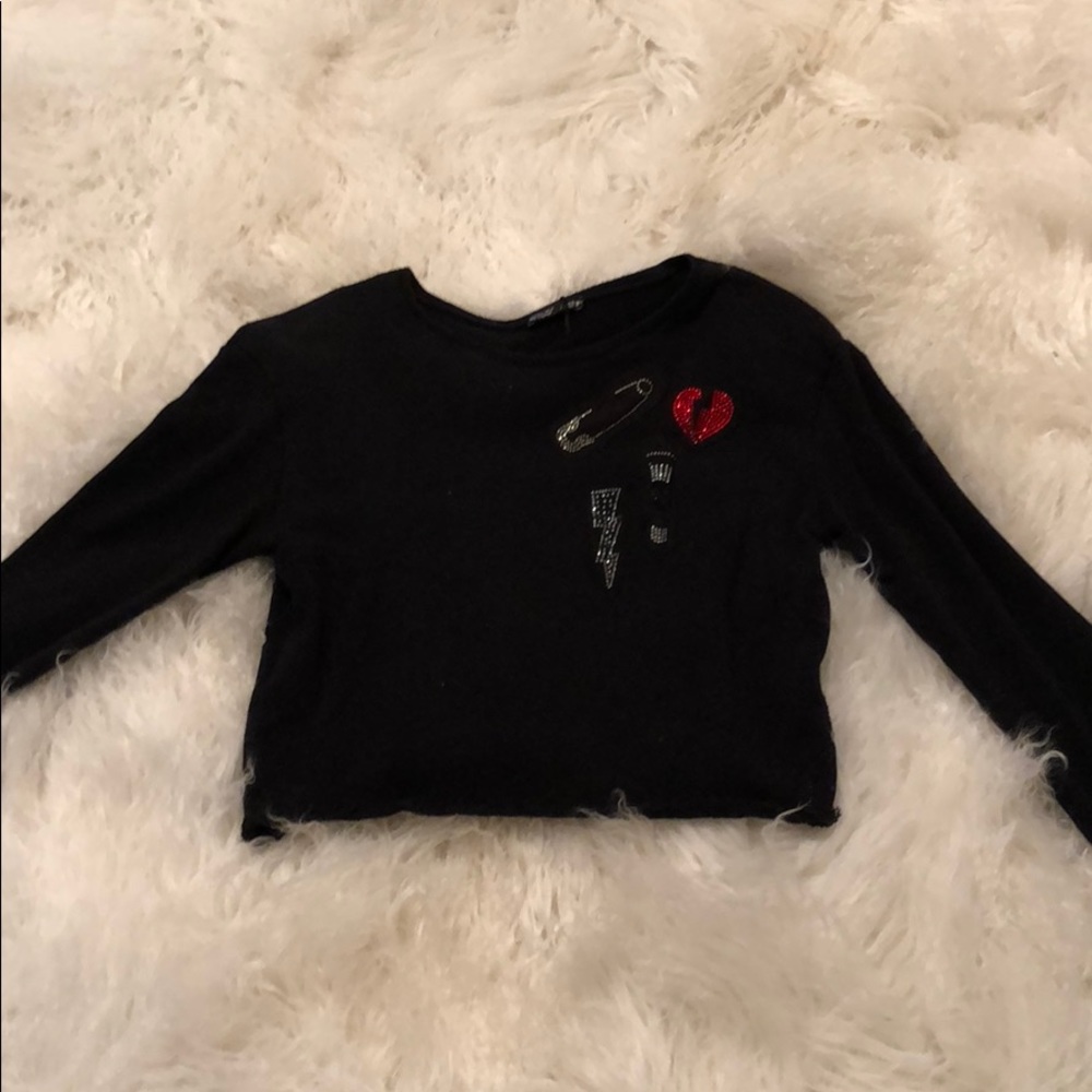 Black Crystal Designs Sweater (ZARA)
